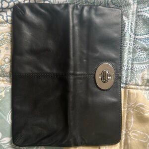 Vintage leather coach clutch